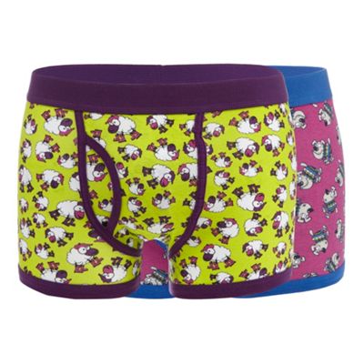 Red Herring Pack of two purple sheep and dog keyhole trunks